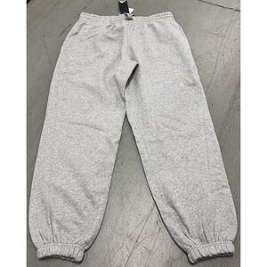 Adidas Women's All SZN Fleece Jogger Sweatpants Light Gray Medium Elastic Cuff